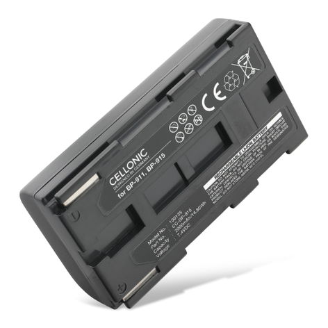 Battery for Canon XF100 XL1 XH-A1 XM2 XL2 XM1 XL1S XF105 XL-H1 XH-G1 E-30 V60Hi MV1 V420, Phase One P25, P45, P65 (2000mAh, 7.4V) from CELLONIC