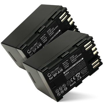 2x Batterie pour Canon XF605, EOS C300 Mark II, XF705, CA-CP200L, BP-A30, EOS C200B BP-A30 (3400mAh, 14.4V) de CELLONIC