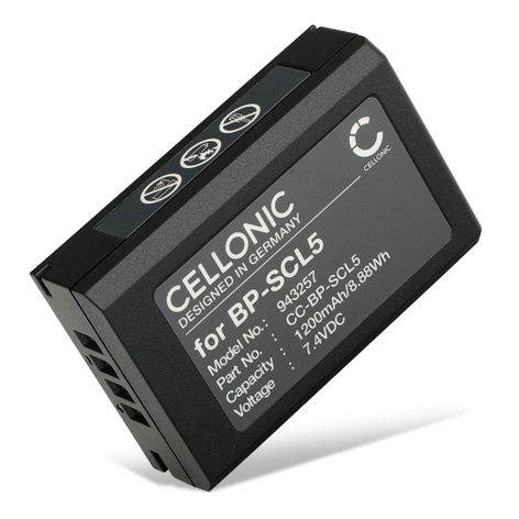Batterie pour Appareils Photo Leica M10 Monochrom; M10-P; M10-R BP-SCL5 (1200mAh, 7.4V) de CELLONIC