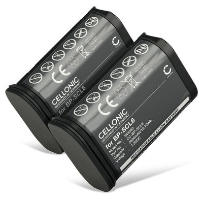 2x Batterij voor Leica Q2, Q3 BP-SCL6 Accu (2600mAh, 7.2V) van CELLONIC