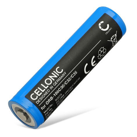 Accu voor Olight Warrior Mini, Mini 2; Baton Pro; H2R Nova Olight Perun, Warrior Mini 2 (3400mAh, 3.6V) van CELLONIC