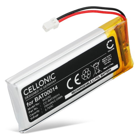 Accu voor Cardo Packtalk Edge, Pro, Neo, Custom, EdgePhones BAT00014 (700mAh, 3.7V) van CELLONIC