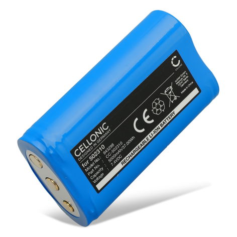 Batterie pour Ledlenser H19R Core, Signature; H15R Core 502310 (5000mAh, 7.4V) de CELLONIC