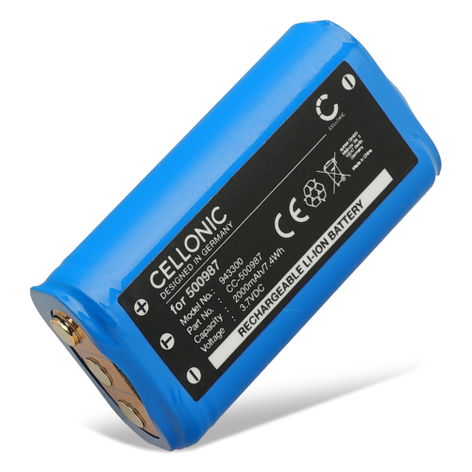 Accu voor Ledlenser MH7; MH8 500987 (2000mAh, 3.7V) van CELLONIC