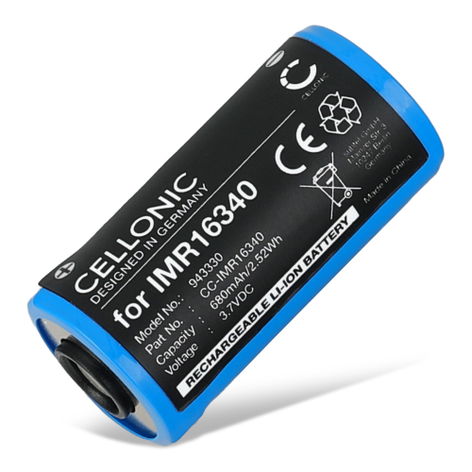 Battery for Olight Baton 3; Perun Mini; S1R Baton II IMR16340 (680mAh, 3.7V) from CELLONIC