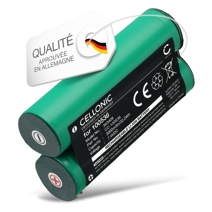 Batterie pour Bosch Uneo 7.4V Li Ion 3000mAh de CELLONIC