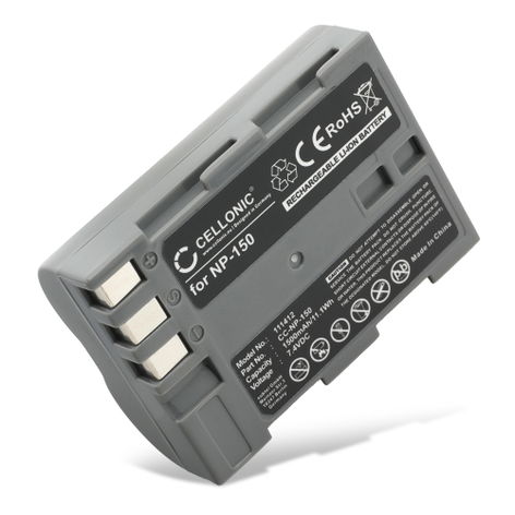 Battery for Fuji FinePix A205S, FinePix A205S Zoom, FinePix S5 Pro NP-150 (1500mAh, 7.4V) from CELLONIC