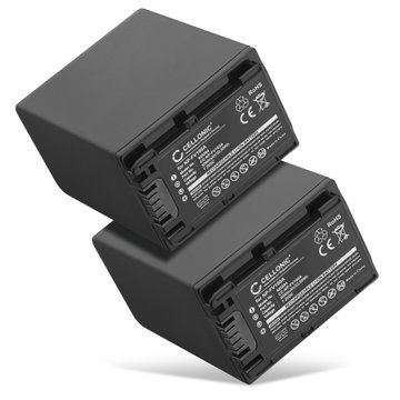 2x Batterie pour Sony HDR CX625, CX250, CX260, CX270, CX410, CX430, CX230, CX220, CX210 NP-FV70A NP-FV50A NP-FV30 NP-FV90 NP-FV100A (3090mAh, 7.2V) de CELLONIC