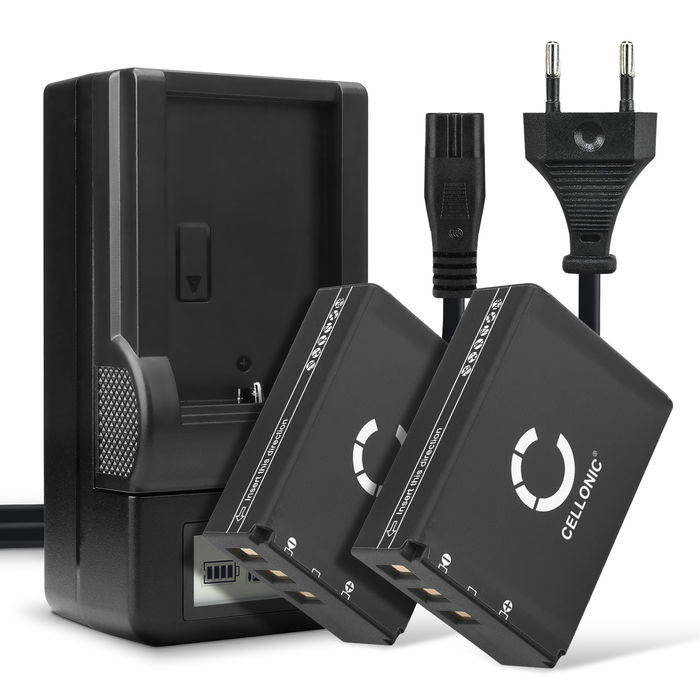 2x Fuji FinePix SL245 Battery 1600mAh + Charger from Cellonic