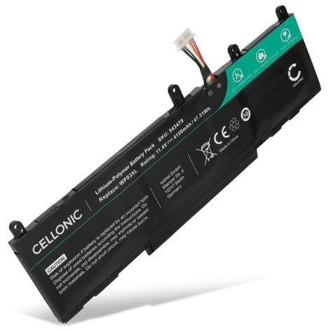 Battery for HP EliteBook 830 Gen 9, 840 Gen 10, 1040 G10, Elite x360 830 G11, ZBook Firefly 14 G10, Firefly 16 G10, Elitebook 835 Gen 10, WP03XL (4150mAh, 11.4V) from CELLONIC