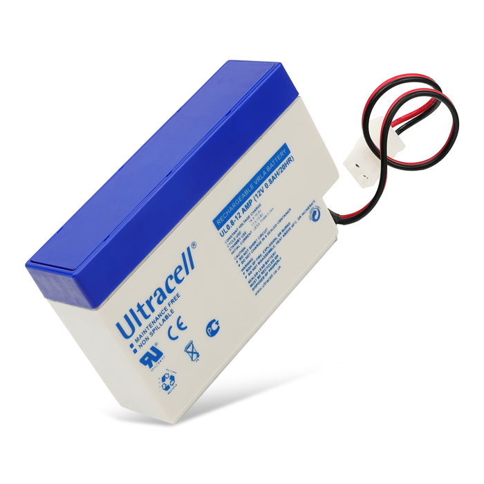 Battery for Bleiakku 12 V, 0,8 Ah (UL0.8-12) mit AMP-Stecker Bleiakku UL0.8-12 (800mAh, 12V) by Ultracell