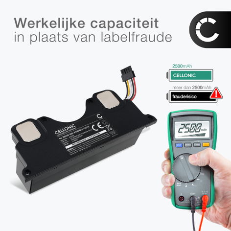 Accu voor Electrolux EFP31312 EFR31223 Ultimatehome 300 Vacuum & Mop EFP31312, EFR31223, EP31-15GYA (2500mAh, 14.4V) van CELLONIC