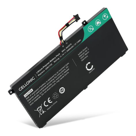 Accu voor Lenovo ThinkPad T560, T550, W550, W550s, 45N1741, 45N1742, 45N1743 45N1741 (3400mAh, 11.1V) van CELLONIC