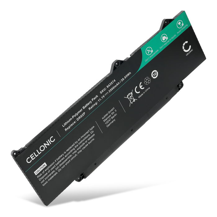Batterie pour Dell Latitude 7455, 5455, 14 7455, 14 5455, 15 5550 (DNDWT), DR02P, R73TC, 2X1V9, GTG7N 11.1V 3500mAh de CELLONIC