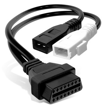 OBD2 auto Adapterkabel voor Audi VW Seat – 30 cm kabel 2+2 pin (2x2) naar 16-pin OBDII diagnoseadapter van CELLONIC