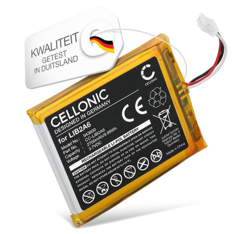 Accu voor Visonic B3G-220; BGS-220; Transmitter VLE-320 LIB2A6 (2700mAh, 3.6V) van CELLONIC