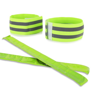 x2 Brassards réfléchissants + x2 bracelets slap haute visibilité pour bras et jambes – Bandes réfléchissantes pour running, cyclisme, travail de nuit et randonnée par Cellonic