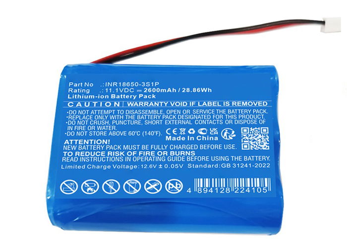 Batterij voor Capillus 272 INR18650-3S1P (2600mAh, 11.1V) van CELLONIC