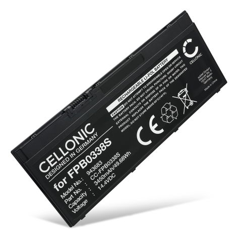 Batterie pour Ordinateurs Portables Fujitsu LIFEBOOK E5511, E5411, T937, U749, E4511 FPB0338S (3450mAh, 14.4V) de CELLONIC
