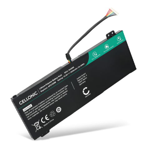 Batterie pour Ordinateurs Portables Acer Nitro 5; Acer ConceptD 5 CN515-51 AP21D8M (3620mAh, 14.8V) de CELLONIC