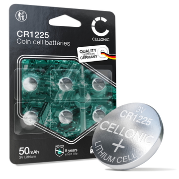 6x CELLONIC CR-1225 Knoopbatterij batterij (3V, 50mAh)