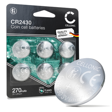 6x CELLONIC CR2430 Knoopbatterij batterij (3V, 270mAh)