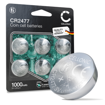 6x CELLONIC CR2477 Knoopbatterij batterij (3V, 1000mAh)