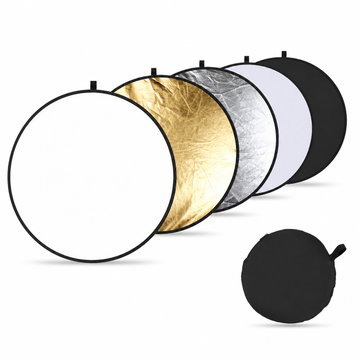 5in1 Opvouwbare Fotostudio Reflector 80cm ( Zilver, Goud, Wit, Zwart, Doorschijnend ) Opvouwbaar Reflectorpaneel from CELLONIC