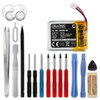 Accu voor Garmin Fenix 5S, Fenix 5S Plus 361-00096-00 (150mAh, 3.7V) + Schroevendraaier-set van CELLONIC