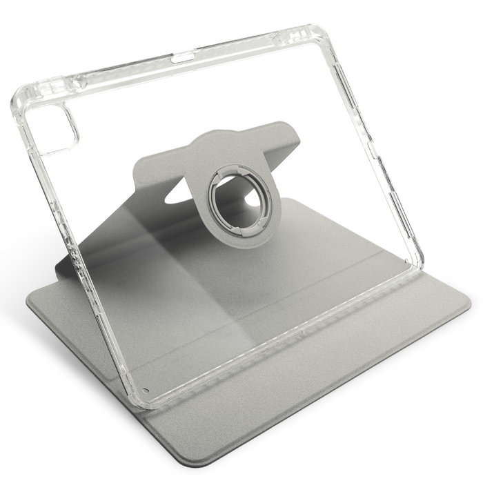 CELLONIC 360 Rotating iPad Case with Flap, for iPad Air 13/Pro 12.9, Gray